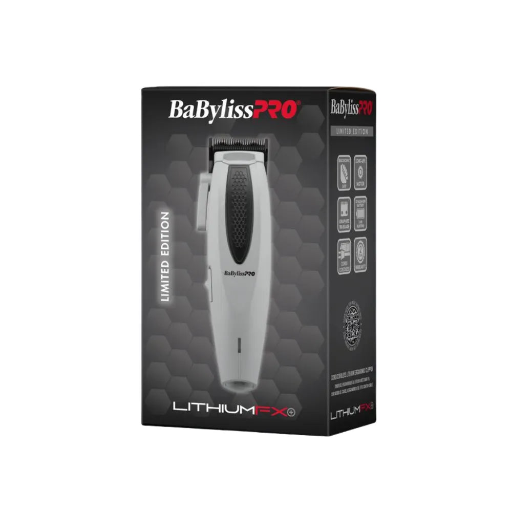 BABYLISSPRO LITHIUMFX+ LIMITED EDITION GREY CORD/CORDLESS LITHIUM ERGONOMIC CLIPPER | FX673NSGY