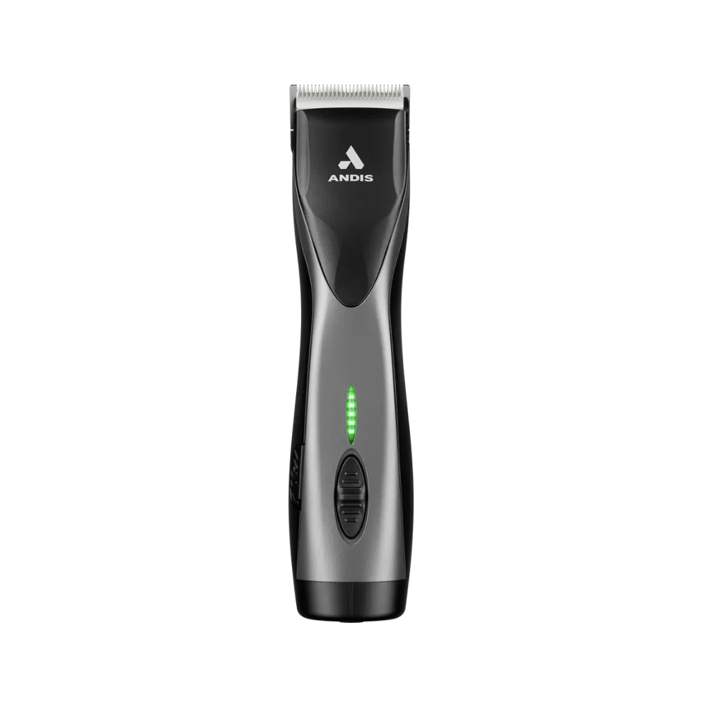 Andis Supra ZR II cordless detachable blade clipper in black, featuring an ergonomic design for professional barbering and grooming.