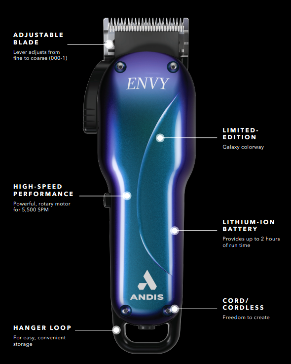 Andis Limited Edition Cordless Galaxy Envy Li Clipper | 560968