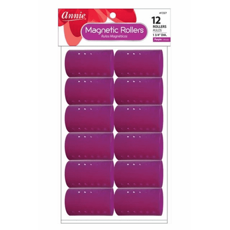 ANNIE MAGNETIC ROLLERS 1 3/4 PURPLE 12PK
