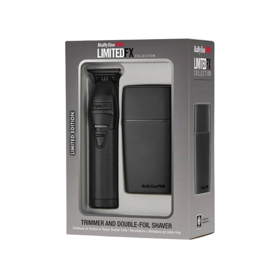 BaBylissPRO LIMITEDFX Trimmer & Double-Foil Shaver BLACK COLLECTION | FXDUOFS2TMB