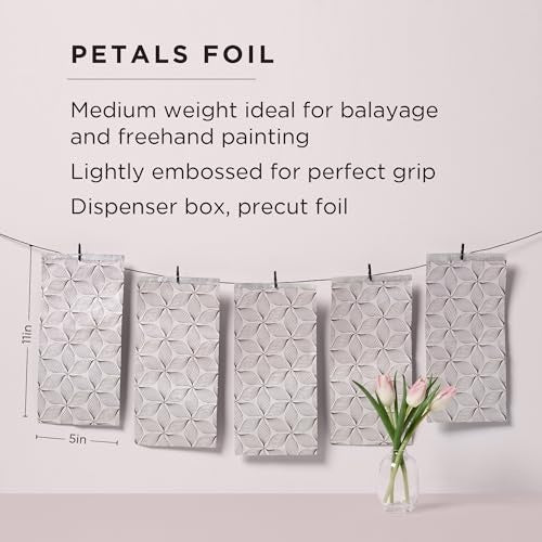 FROMM COLOR STUDIO MEDIUM WEIGHT POP UP HAIR FOIL IN PINK PETALS PATTERN 5" X 11" | F9280