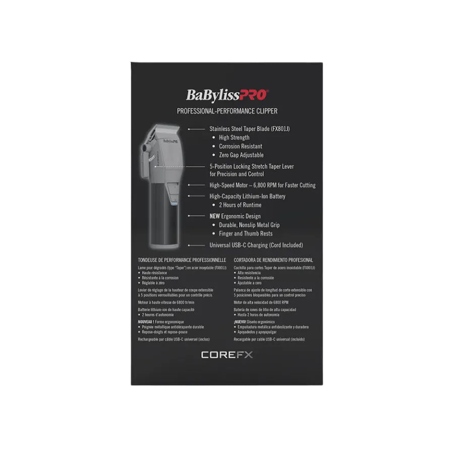 BABYLISSPRO COREFX CLIPPER GREY | FX86