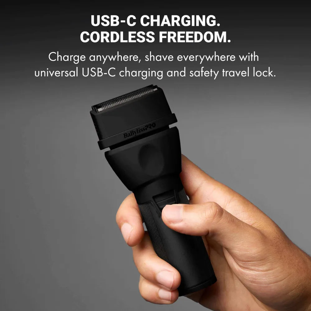 BABYLISSPRO COREFX DOUBLE-FOIL SHAVER MATTE BLACK | FX75FS2MB