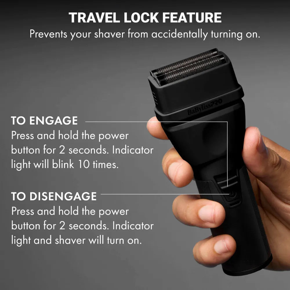 BABYLISSPRO COREFX DOUBLE-FOIL SHAVER MATTE BLACK | FX75FS2MB