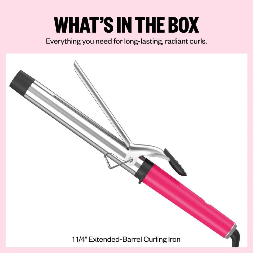 BABYLISSPRO EXTENDED BARREL CURLING IRON 1 1/4" PINK RUSH | BNTW125XLHP