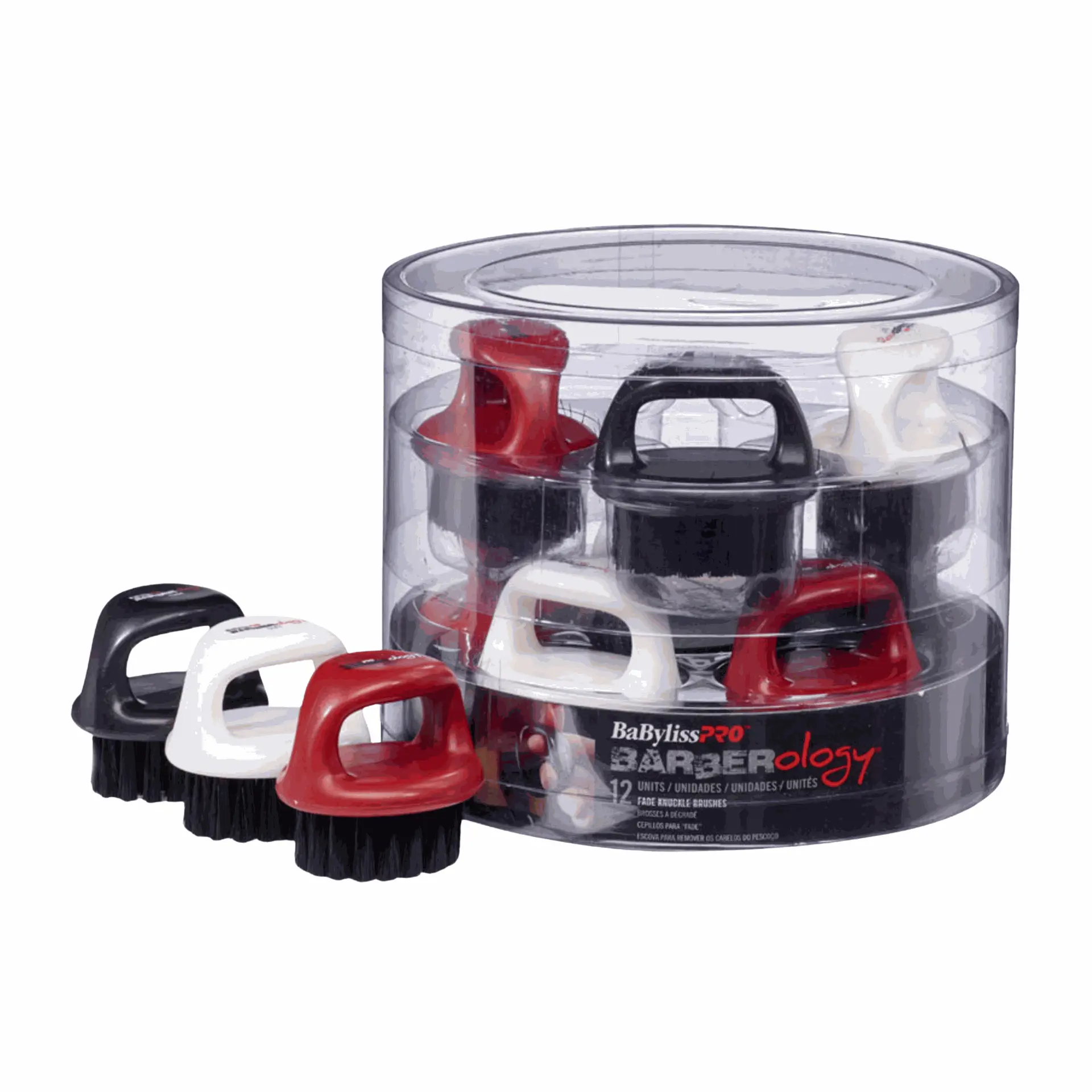 BABYLISSPRO FADE SOFT KNUCKLE NECK BRUSH 12 PACK BUCKET | BBCKT12