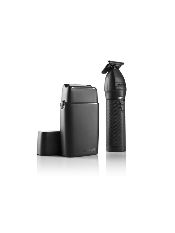 BaBylissPRO LIMITEDFX Trimmer & Double-Foil Shaver BLACK COLLECTION | FXDUOFS2TMB