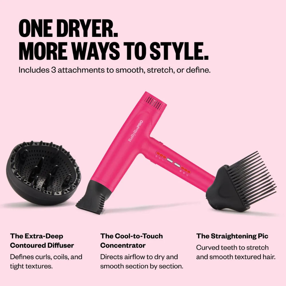 BABYLISSPRO NANO LIGHT IONIC DRYER PINK RUSH | BNTC9200HP - PRE-ORDER