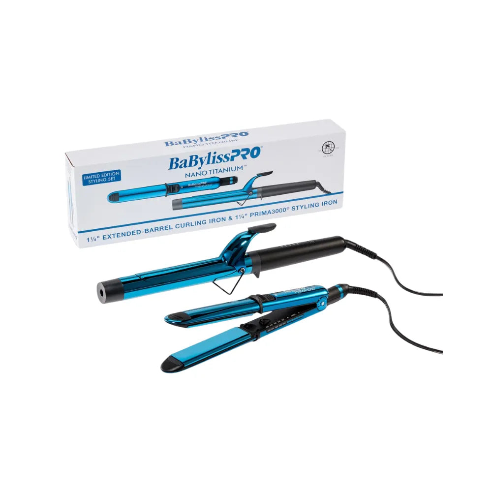 BABYLISSPRO NANO TITANIUM PREPACK  PRIMA3000 & 1¼" EXTENDED-BARREL CURLING IRON | BNTPP54MB