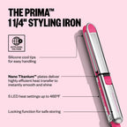 BABYLISSPRO PRIMA3000 1 1/4" STAINLESS STEEL STYLING IRON PINK RUSH | BNT3000THP