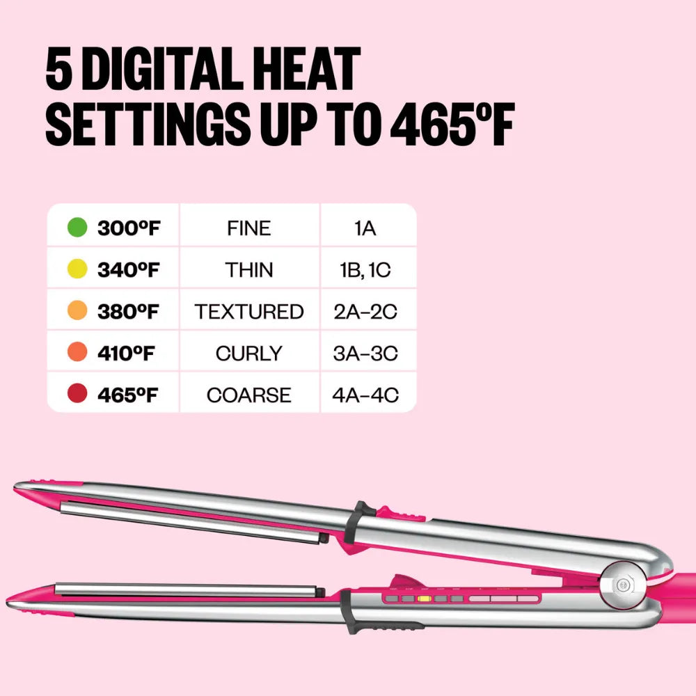 BABYLISSPRO PRIMA3000 1 1/4" STAINLESS STEEL STYLING IRON PINK RUSH | BNT3000THP