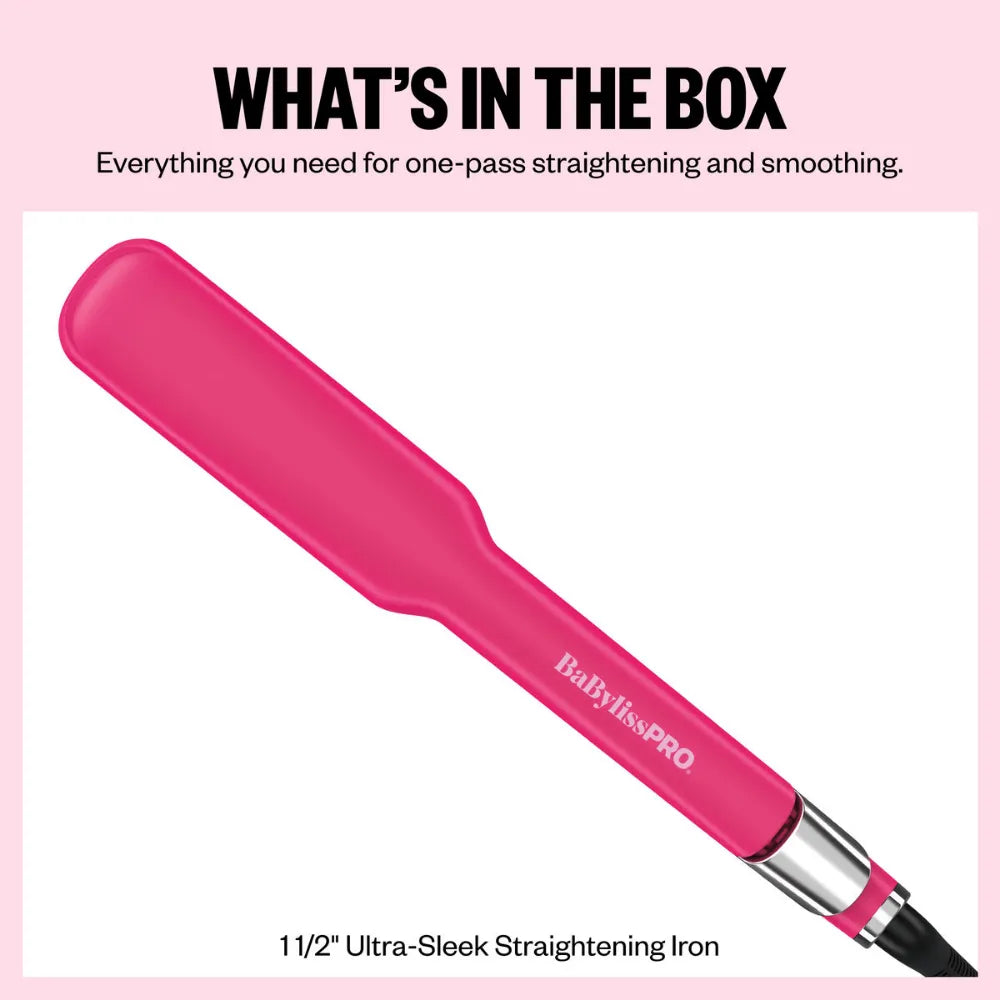 BABYLISSPRO ULTRA-SLEEK 1 1/2" STRAIGHTENING IRON PINK RUSH | BNT131THP