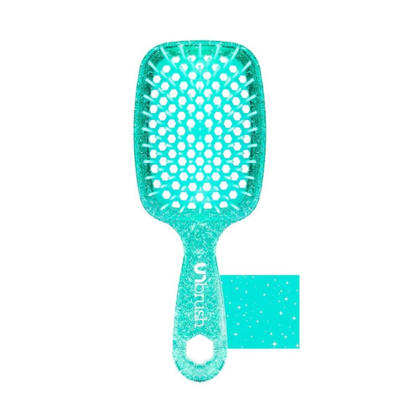 UNbrush Detangling Hair Brush, Gliter Green