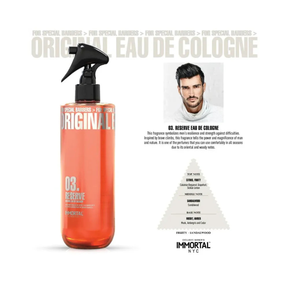 IMMORTAL RESERVE EAU DE COLOGNE 03. 16.9 OZ.