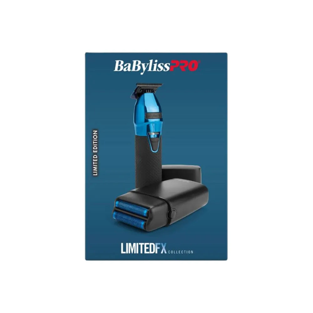 BABYLISSPRO LIMITEDFX TRIMMER & DOUBLE-FOIL SHAVER BLACK & BLUE | FXDUOFS2TBL