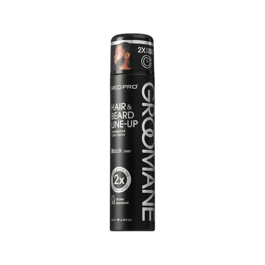 RED PRO GROOMANE Temporary Color Spray for Hair & Beard Line-Up