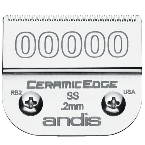 Andis ceramic edge razor blade on a white background