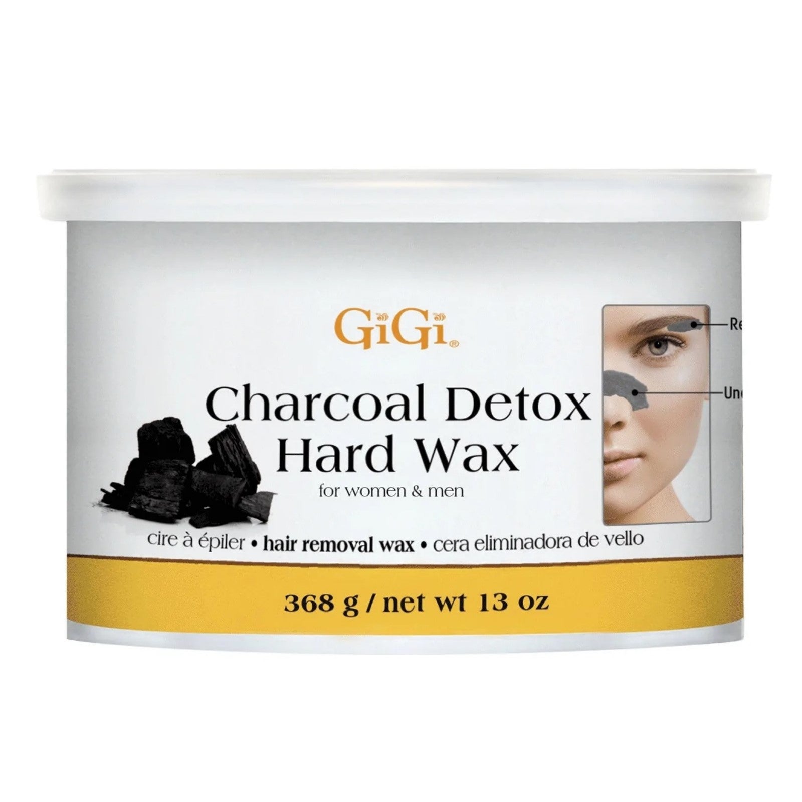 GIGI CHARCOAL DETOX HARD WAX 13 OZ.
