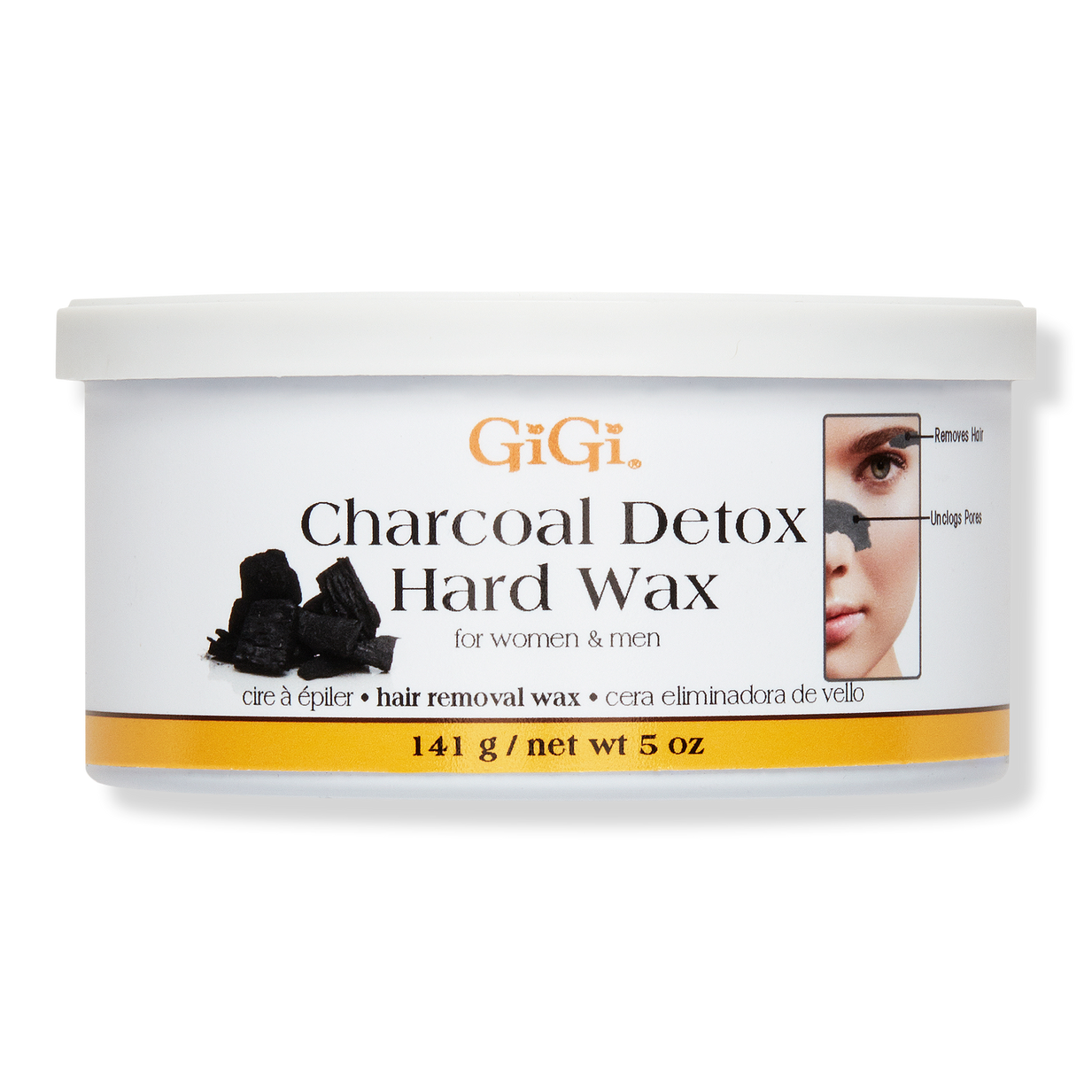 GIGI CHARCOAL DETOX HARD WAX 5 OZ.