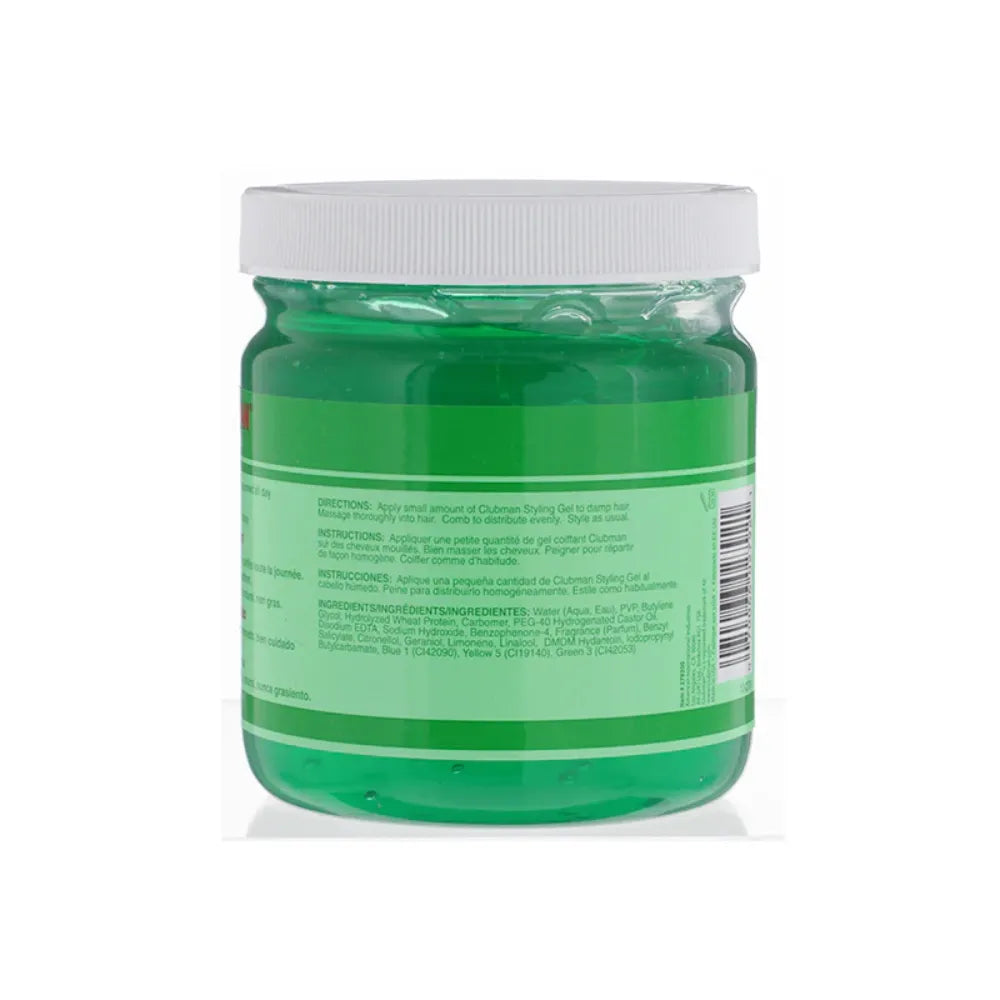 CLUBMAN GEL GREEN 16 OZ.
