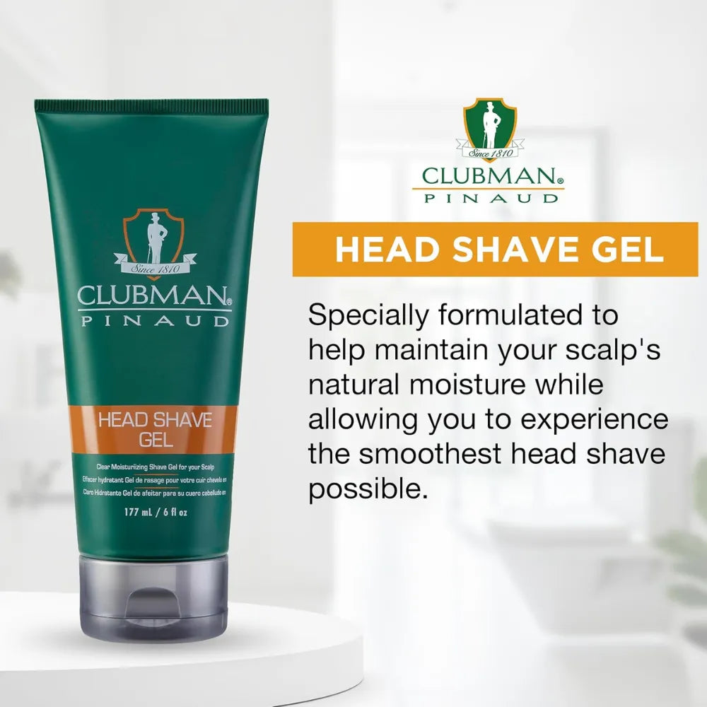 CLUBMAN HEAD SHAVE GEL 6 OZ.
