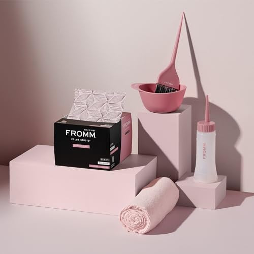 FROMM COLOR STUDIO MEDIUM WEIGHT POP UP HAIR FOIL IN PINK PETALS PATTERN 5" X 11" | F9280