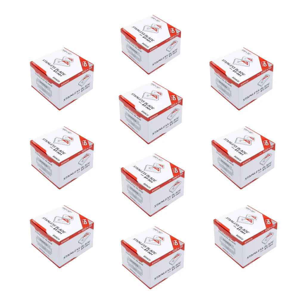 DORCO DOUBLE EDGE RED BLADES MASTERCASE  | ST301