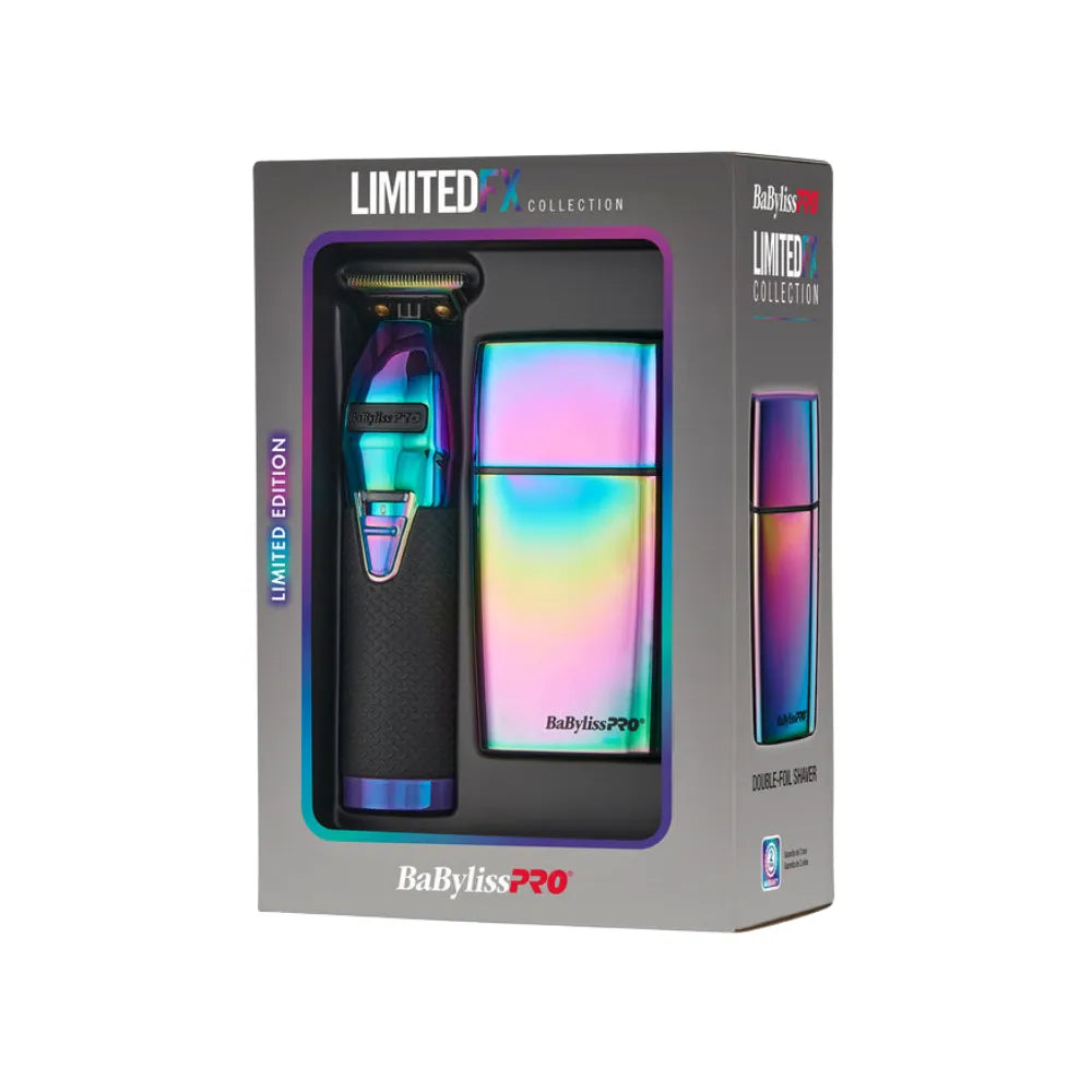 BaBylissPRO LIMITEDFX Trimmer & Double-Foil Shaver Iridescent Collection | FXDUOFS2TRB