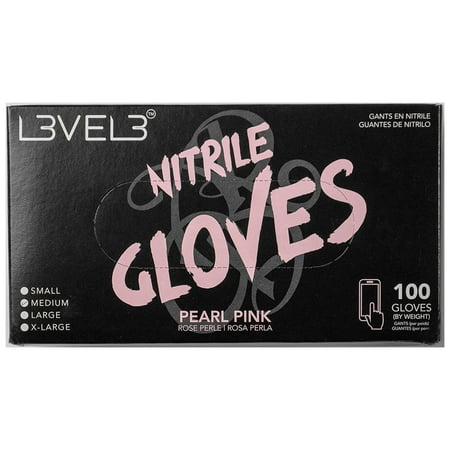 LEVEL3 Nitrile Gloves Pearl Pink