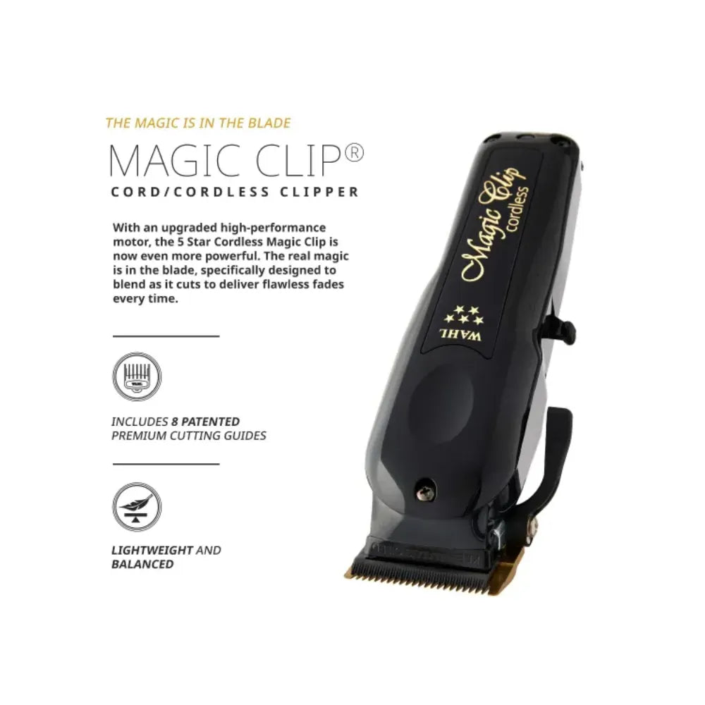 WAHL 5-STAR MAGIC CLIP CORDLESS CLIPPER BLACK | 3026432