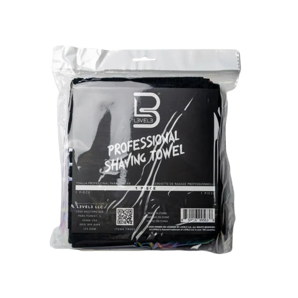 L3VEL3 PREMIUM SHAVING TOWEL - BLACK | TW002