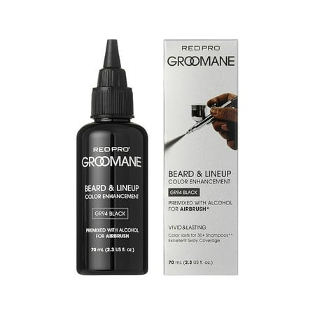 RED Pro GROOMANE Beard & Lineup Color Enhancement for Airbrush BLACK