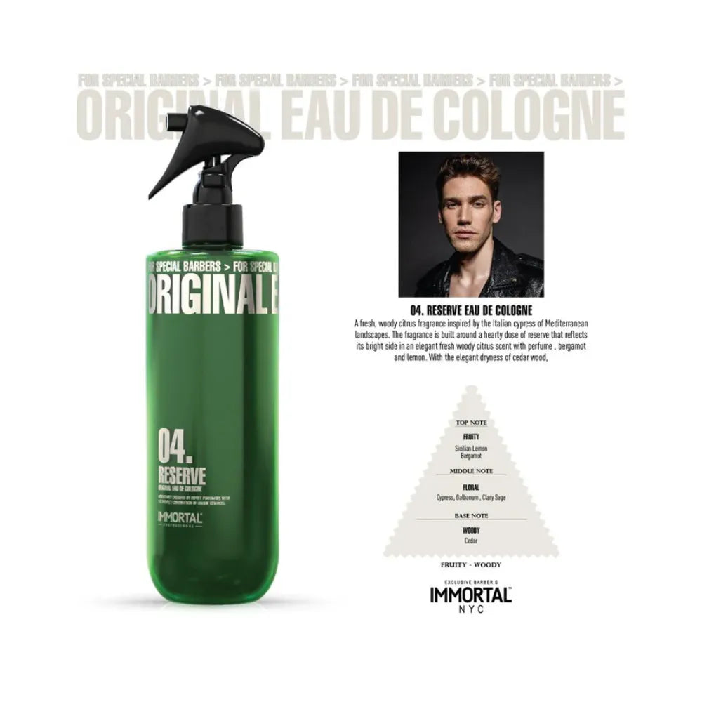 IMMORTAL RESERVE EAU DE COLOGNE 04. 16.9 OZ.
