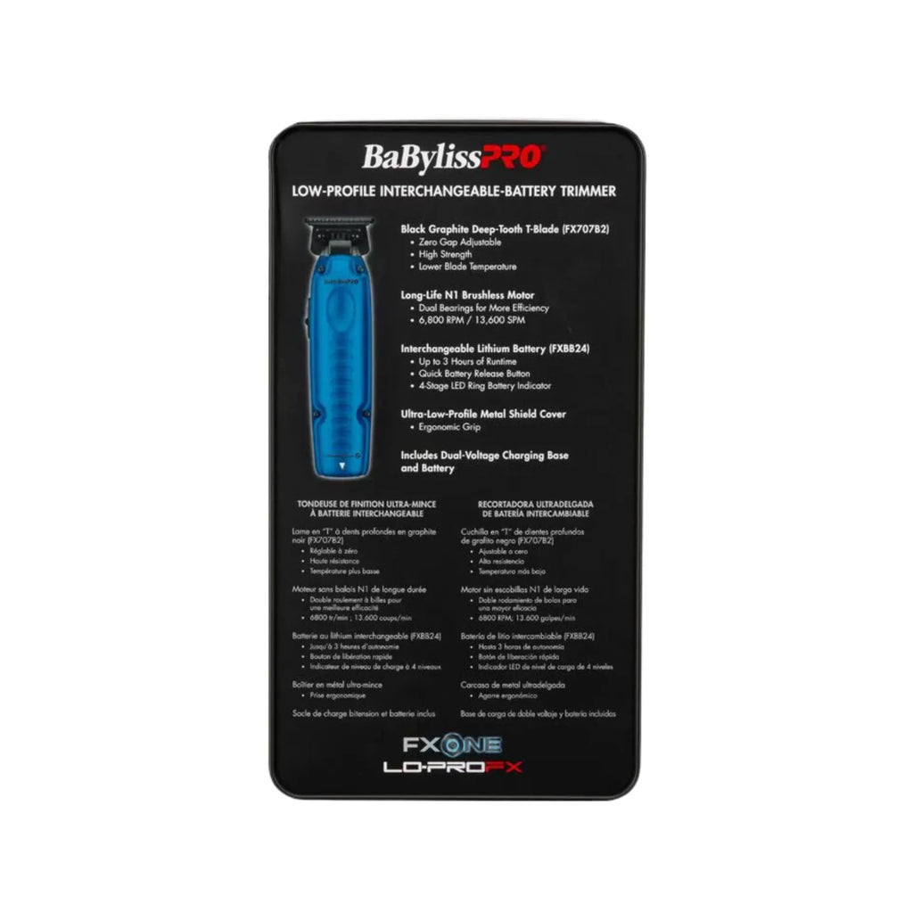 BABYLISSPRO FXONE LO-PROFX LIMITED EDITION BLACK & BLUE TRIMMER | FX729BL