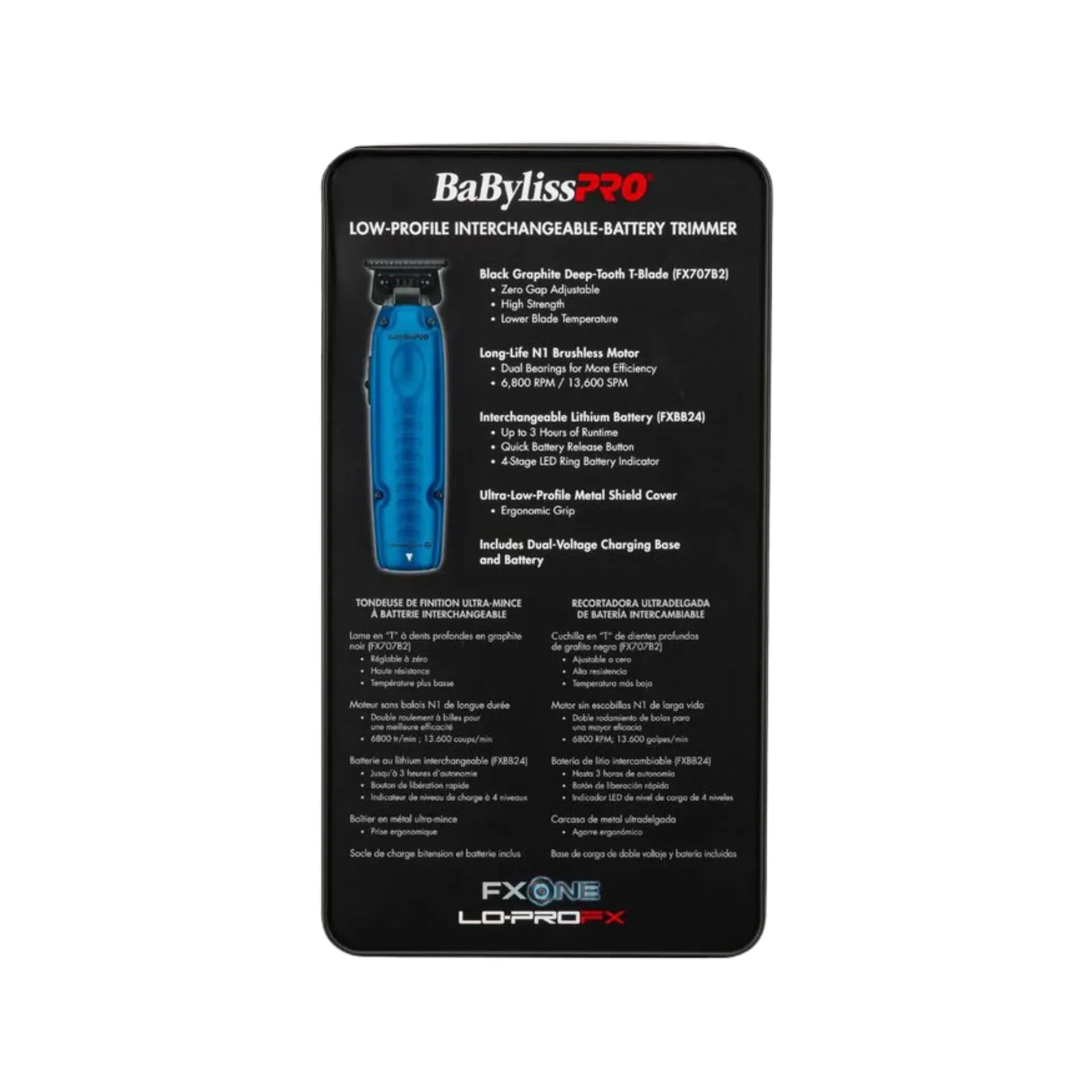 BABYLISSPRO FXONE LO-PROFX LIMITED EDITION BLACK & BLUE TRIMMER | FX729BL