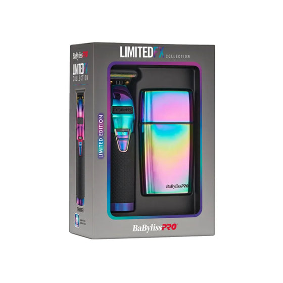 BaBylissPRO LIMITEDFX Trimmer & Double-Foil Shaver Iridescent Collection | FXDUOFS2TRB