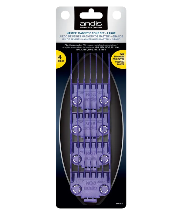 ANDIS MASTER DUAL MAGNET LARGE 4 COMB SET 01415