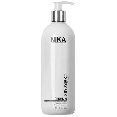NIKA - Keratin Smoothing Treatment  Blowout Straightening System for Dry and Damaged Hair  Formaldehyde Free  33.8 Oz - Eliminate Curls and Frizz  Fin