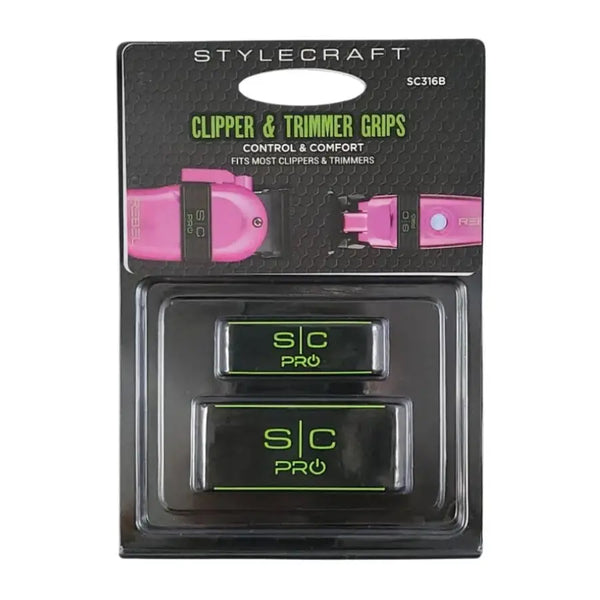 STYLECRAFT CLIPPER & TRIMMER GRIPS - BLACK/GREEN | SC316B