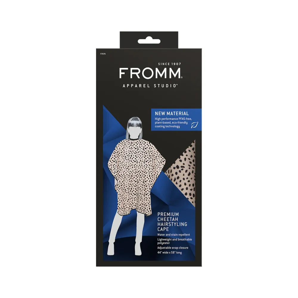 FROMM PREMIUM CHEETAH HAIRSTYLING CAPE | F7078