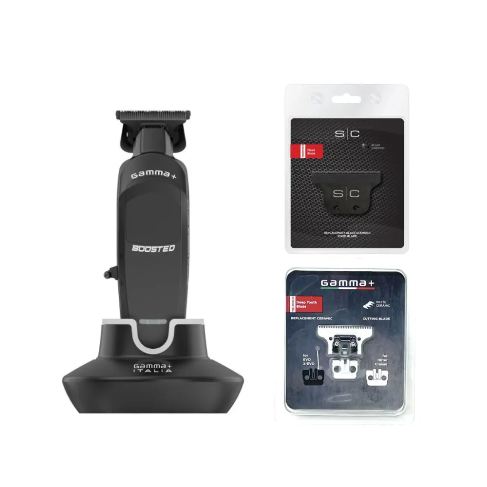 GAMMA+ BOOSTED TRIMMER & FREE REPLACEMENT BLACK DIAMON BLADE & GAMMA+ CUTTING BLADE | GP402, SCFBDFB, GPMCDTB