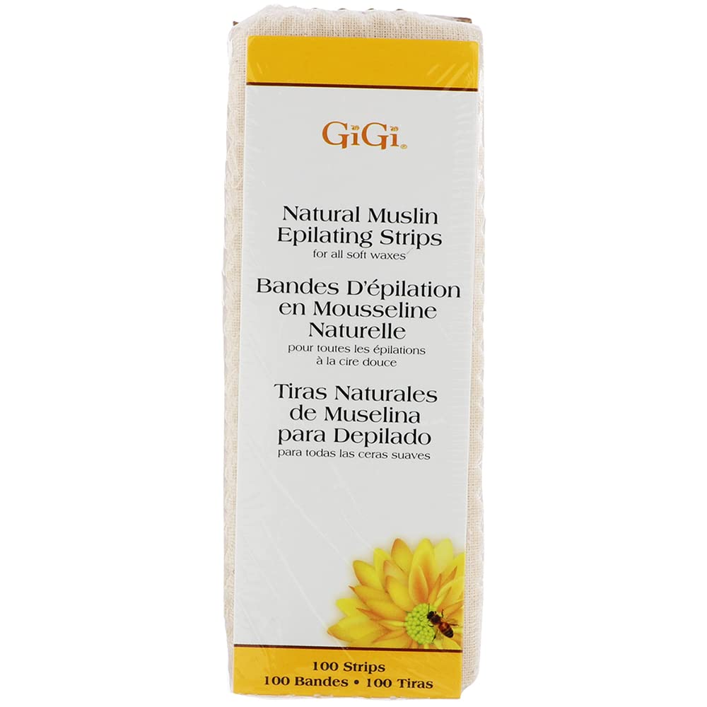 GIGI NATURAL MUSLIN STRIPS SMALL 100PK | 0600