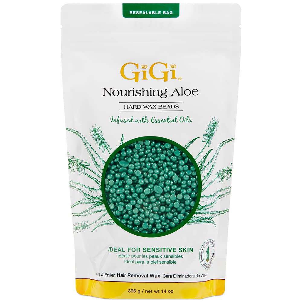 GIGI HARD WAX BEADS ALOE 14OZ | 71606