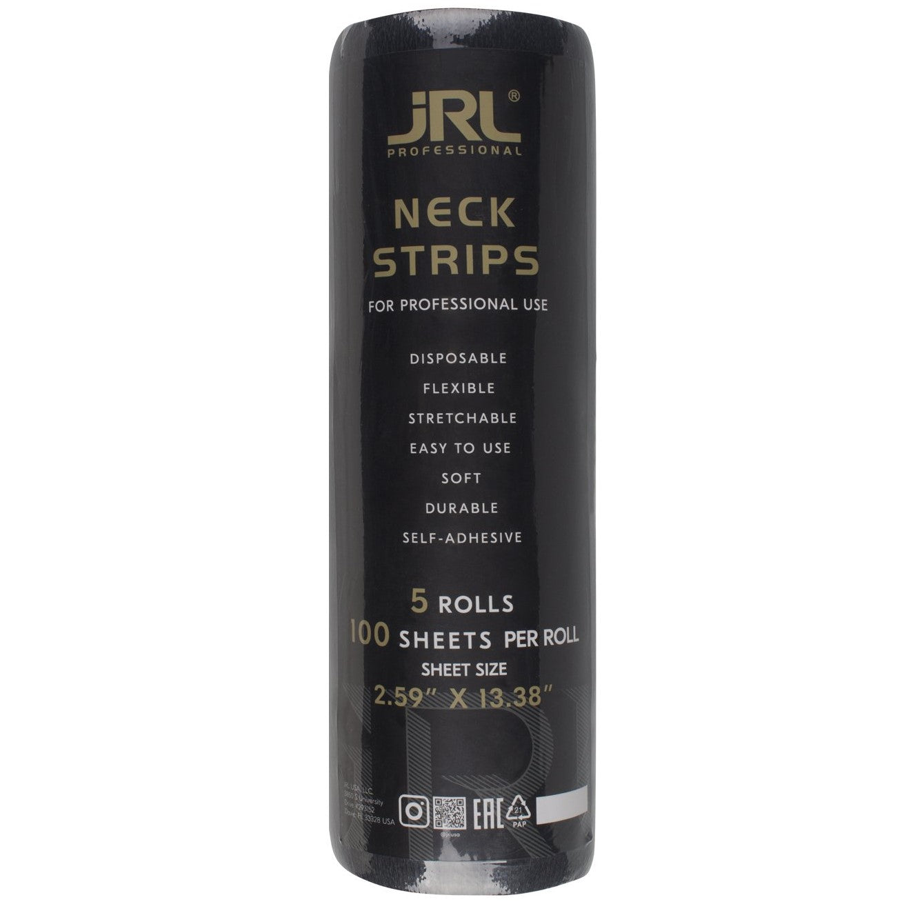 JRL NECK STRIP ROLL BLACK