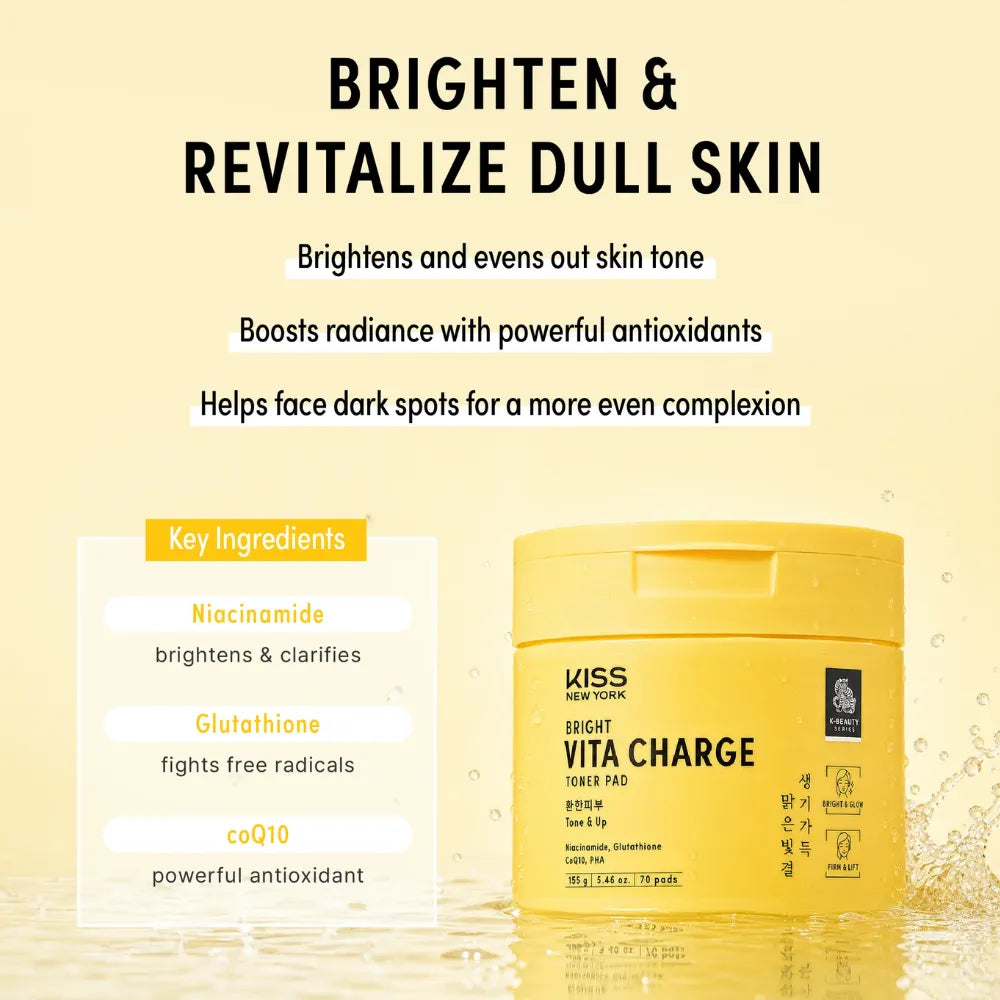 KISS BRIGHT VITA CHARGE TONER PAD | KTP02