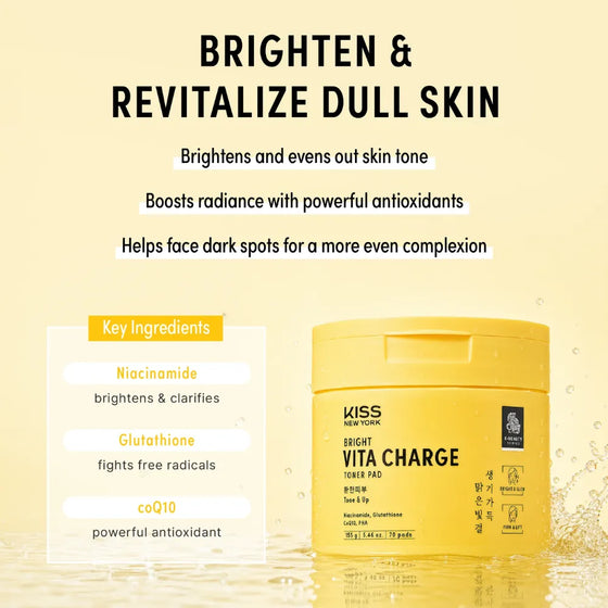 KISS BRIGHT VITA CHARGE TONER PAD | KTP02