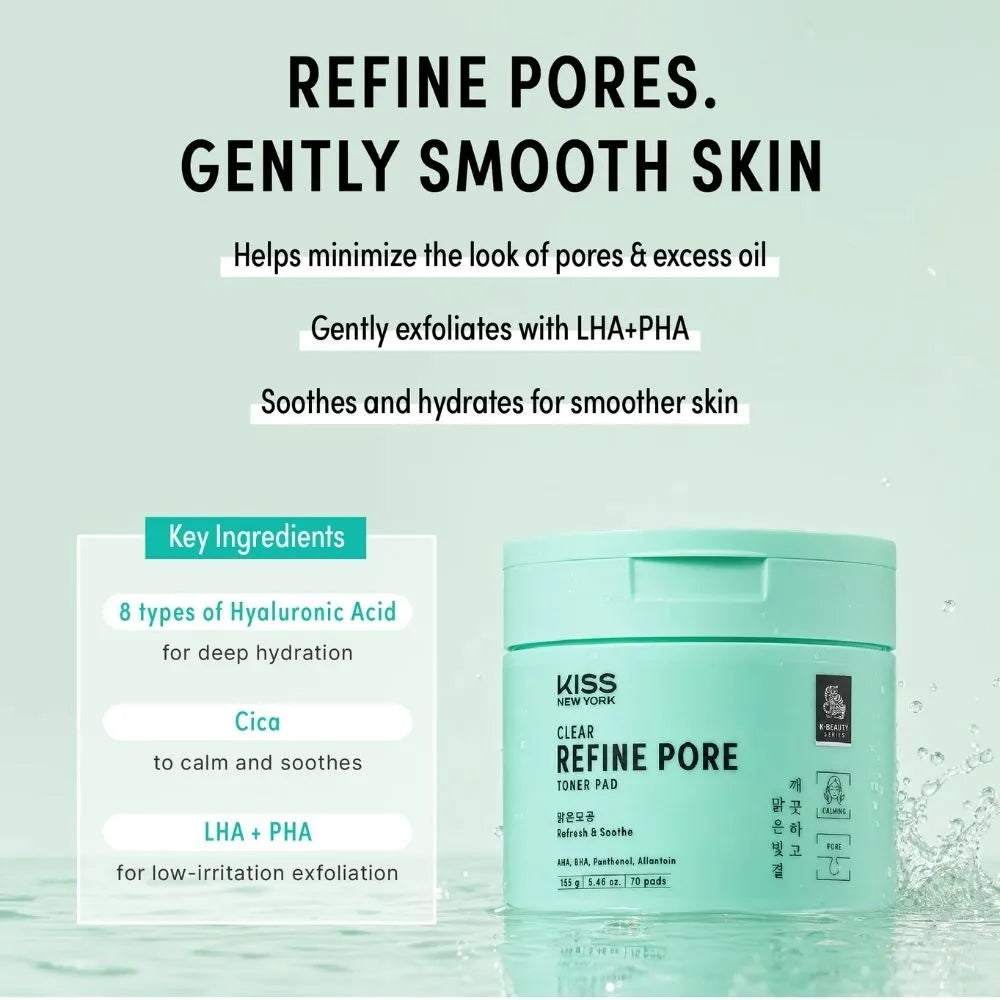 KISS CLEAR REFINE PORE TONER PAD | KTP01