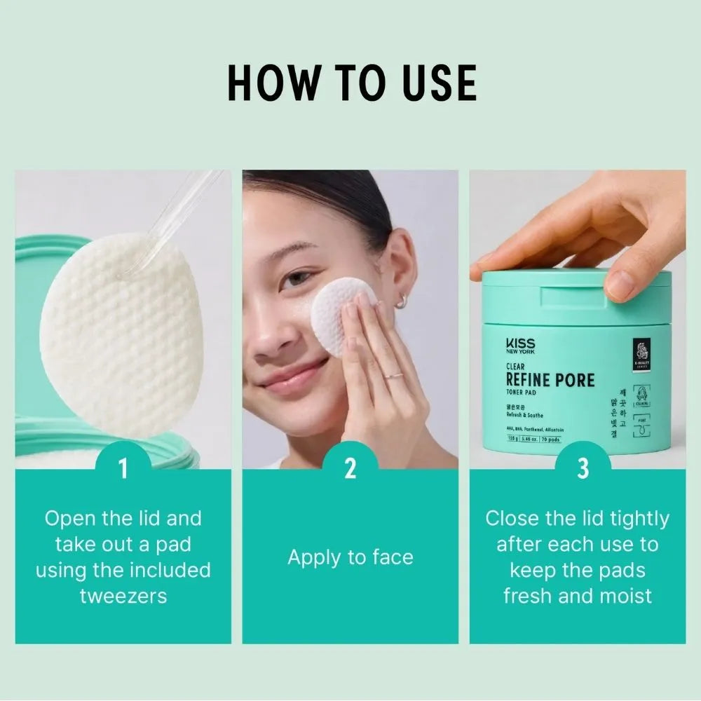 KISS CLEAR REFINE PORE TONER PAD | KTP01