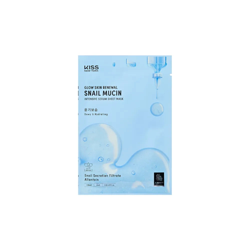 KISS GLOW SKIN RENEWAL SNAIL MUCIN MASK | KBA01